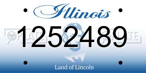 1252489 Illinois License Plate