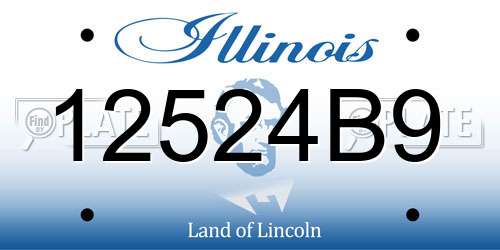 12524B9 Illinois License Plate