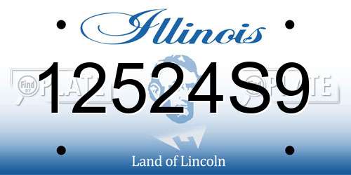 12524S9 Illinois License Plate