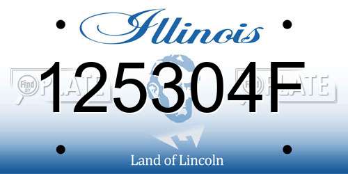 125304F Illinois License Plate