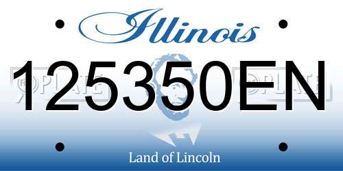 125350EN Illinois License Plate