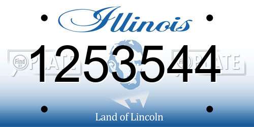1253544 Illinois License Plate