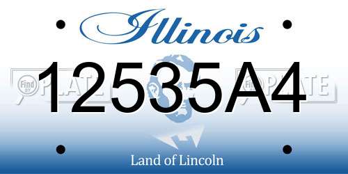 12535A4 Illinois License Plate