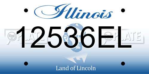 12536EL Illinois License Plate