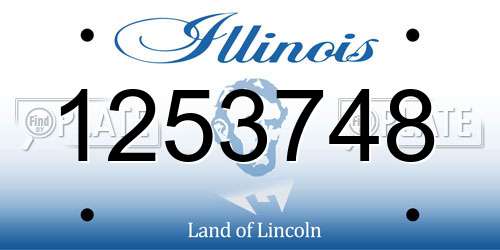 1253748 Illinois License Plate