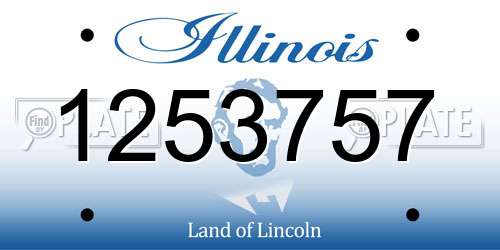 1253757 Illinois License Plate