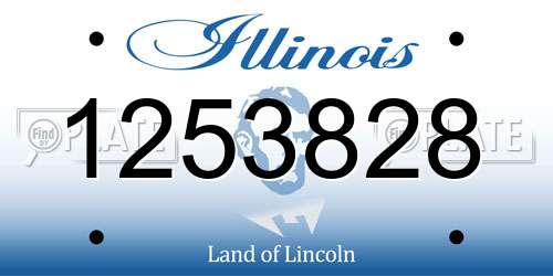 1253828 Illinois License Plate