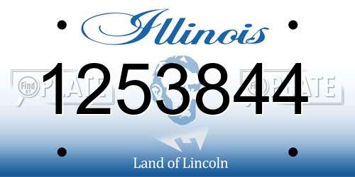 1253844 Illinois License Plate