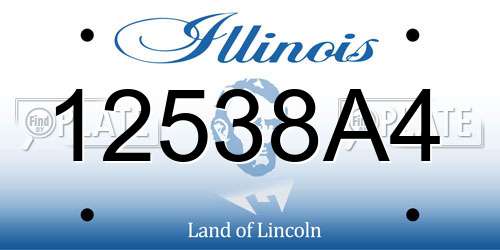 12538A4 Illinois License Plate