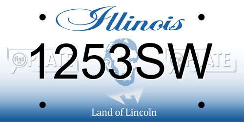 1253SW Illinois License Plate