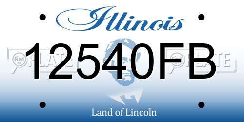 12540FB Illinois License Plate