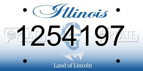 1254197 Illinois License Plate
