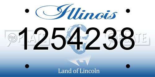1254238 Illinois License Plate