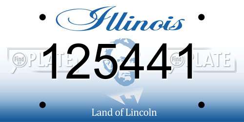 125441 Illinois License Plate