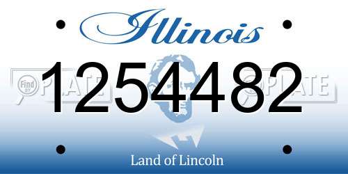 1254482 Illinois License Plate