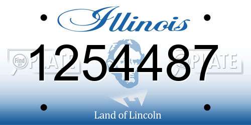 1254487 Illinois License Plate