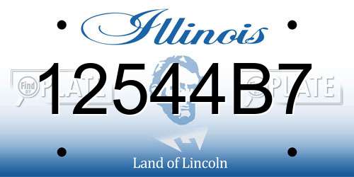 12544B7 Illinois License Plate