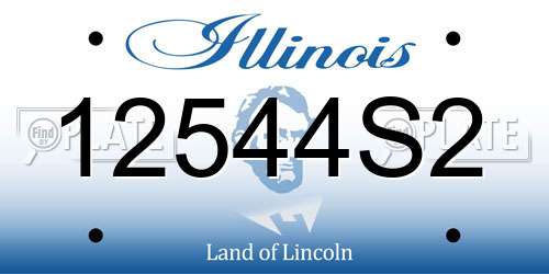 12544S2 Illinois License Plate