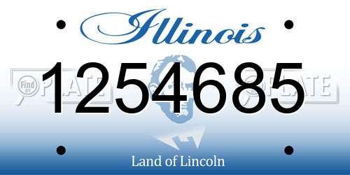 1254685 Illinois License Plate