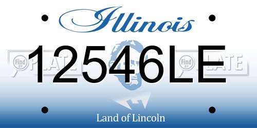 12546LE Illinois License Plate