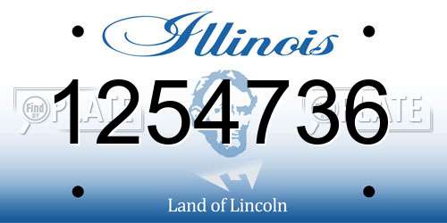 1254736 Illinois License Plate