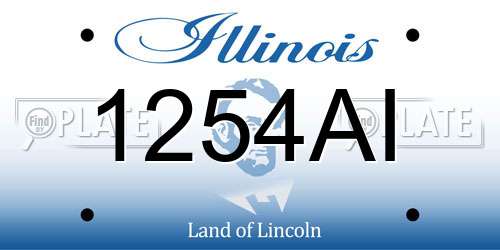 1254AI Illinois License Plate