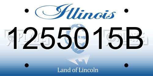 1255015B Illinois License Plate