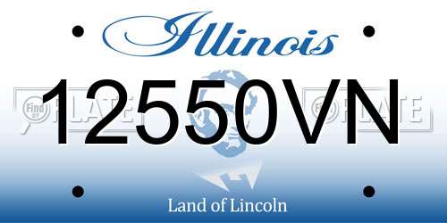 12550VN Illinois License Plate