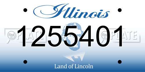 1255401 Illinois License Plate