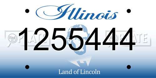 1255444 Illinois License Plate