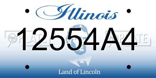 12554A4 Illinois License Plate