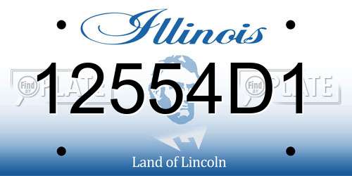12554D1 Illinois License Plate