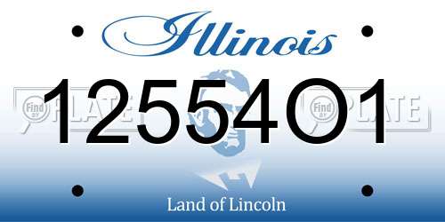 12554O1 Illinois License Plate