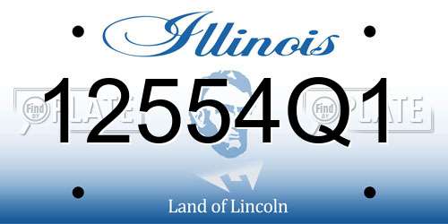 12554Q1 Illinois License Plate