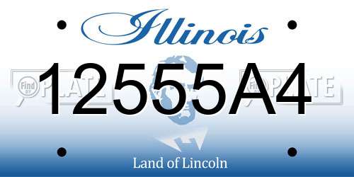12555A4 Illinois License Plate
