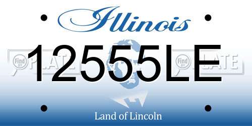 12555LE Illinois License Plate