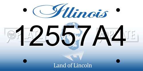 12557A4 Illinois License Plate