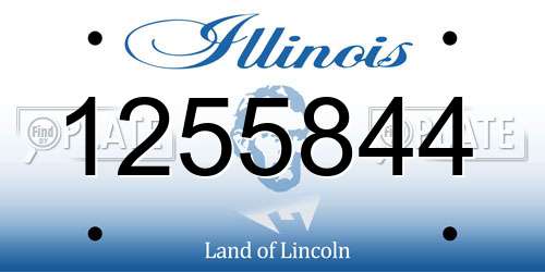 1255844 Illinois License Plate