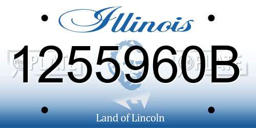 1255960B Illinois License Plate