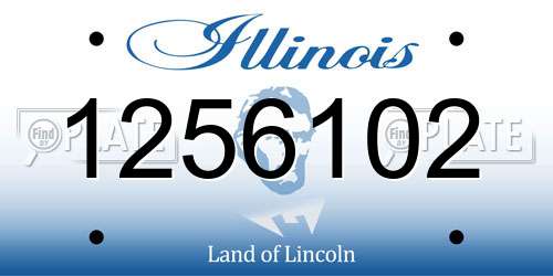 1256102 Illinois License Plate