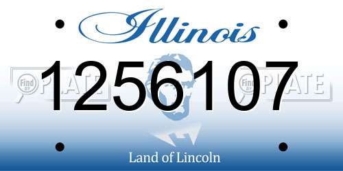 1256107 Illinois License Plate