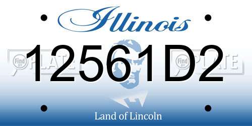 12561D2 Illinois License Plate
