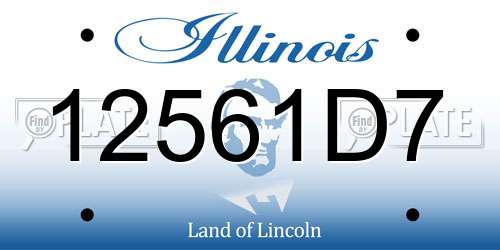 12561D7 Illinois License Plate
