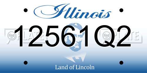 12561Q2 Illinois License Plate