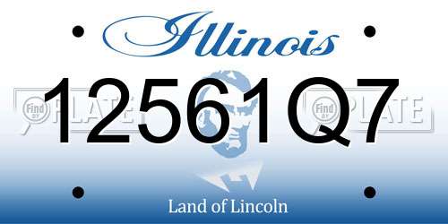 12561Q7 Illinois License Plate