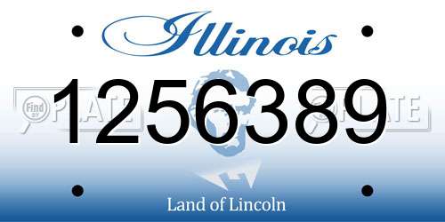 1256389 Illinois License Plate