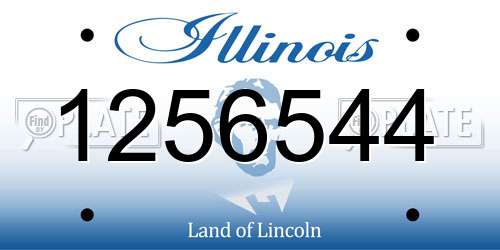 1256544 Illinois License Plate