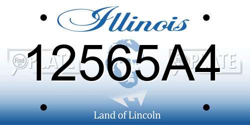 12565A4 Illinois License Plate