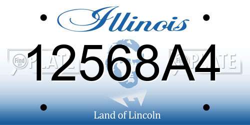 12568A4 Illinois License Plate