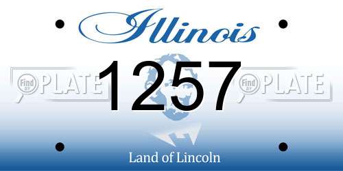 1257 Illinois License Plate